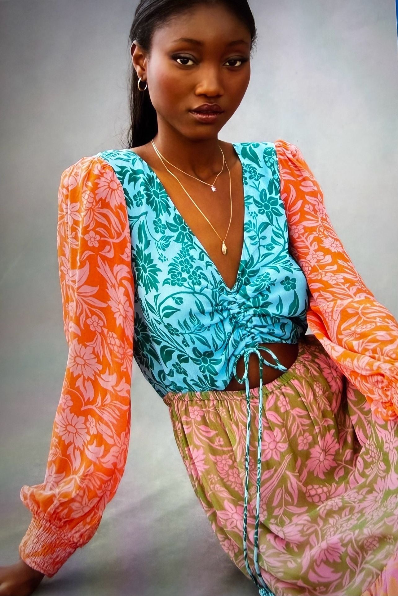 Farm Rio/Anthropologie Floral Maxi Dress XS 2