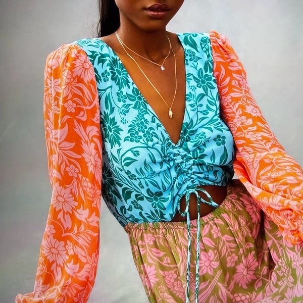 Farm Rio/Anthropologie Floral Maxi Dress XS