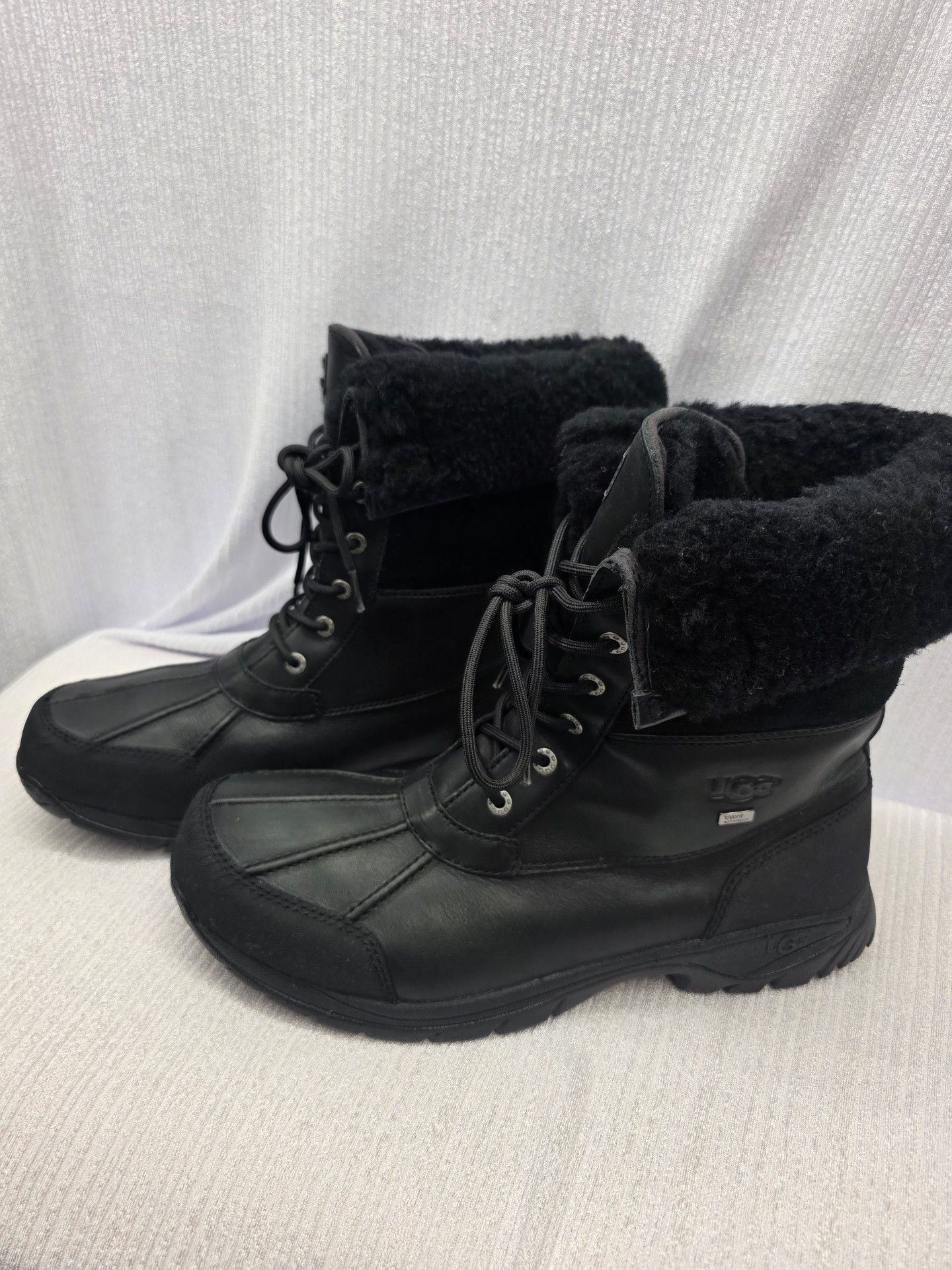 Ugg Butte Winter Boots Black Leather 3