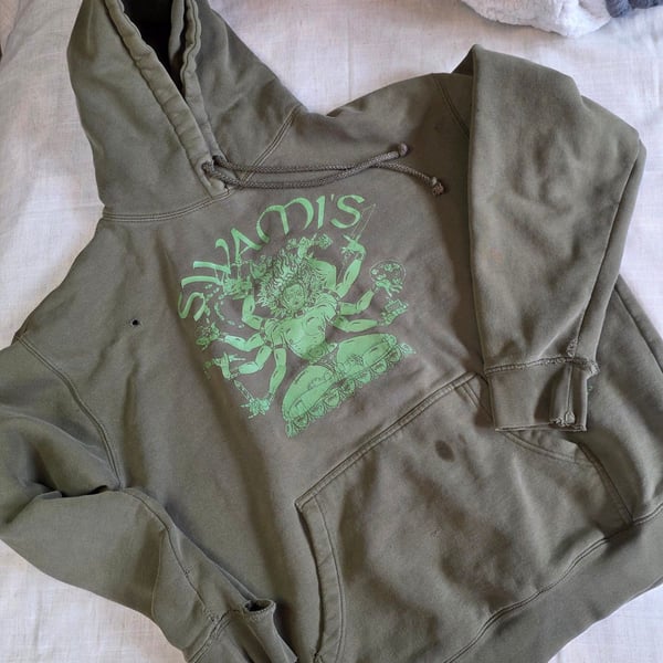Swamis Graphic Hoodie Olive Green Pullover