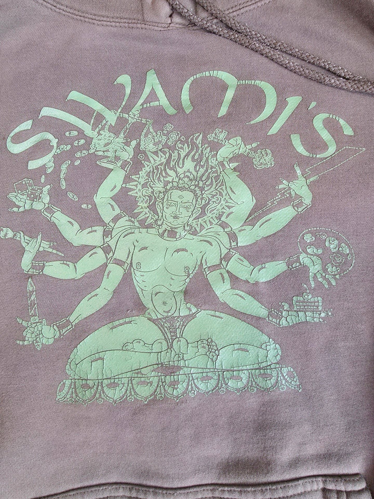 Swamis Graphic Hoodie Olive Green Pullover 3