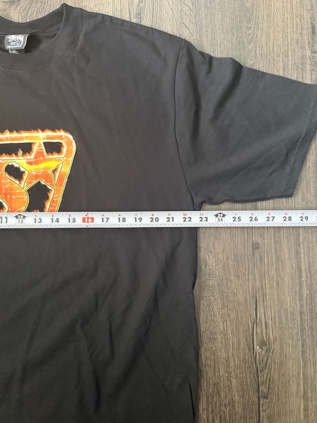 Stüssy Blaze Tee Size L Black Graphic T-Shirt 7