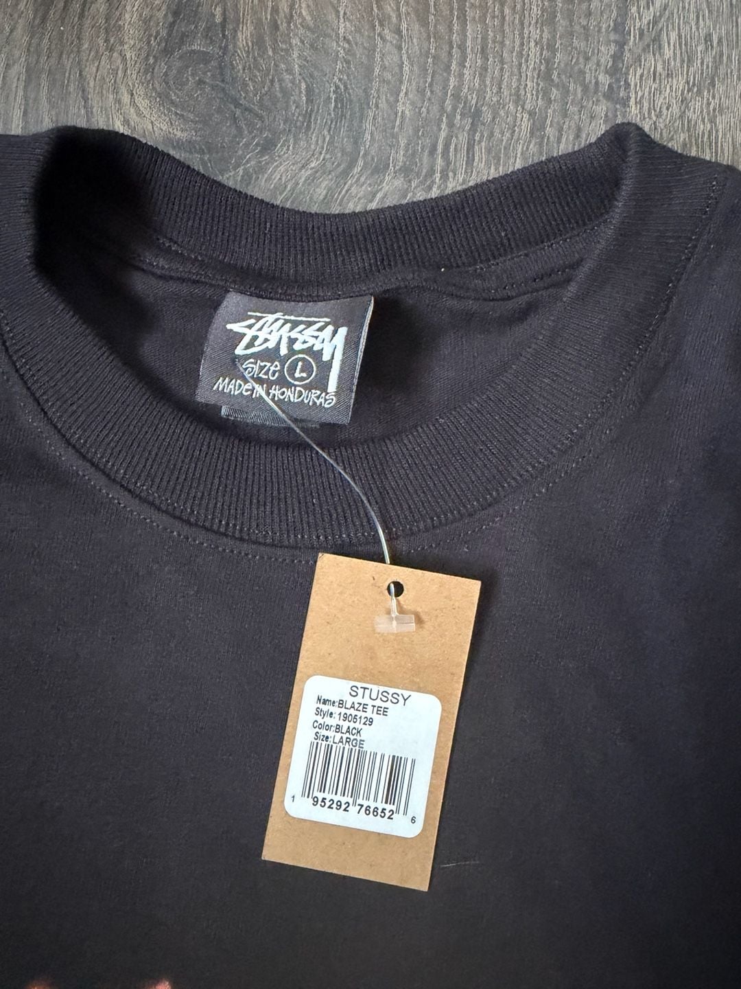 Stüssy Blaze Tee Size L Black Graphic T-Shirt 8