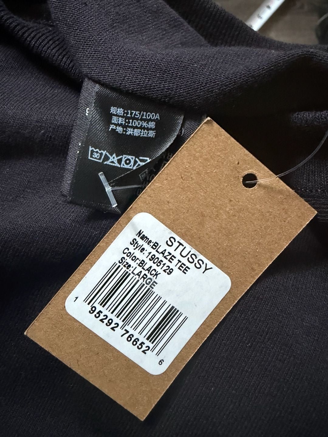 Stüssy Blaze Tee Size L Black Graphic T-Shirt 9