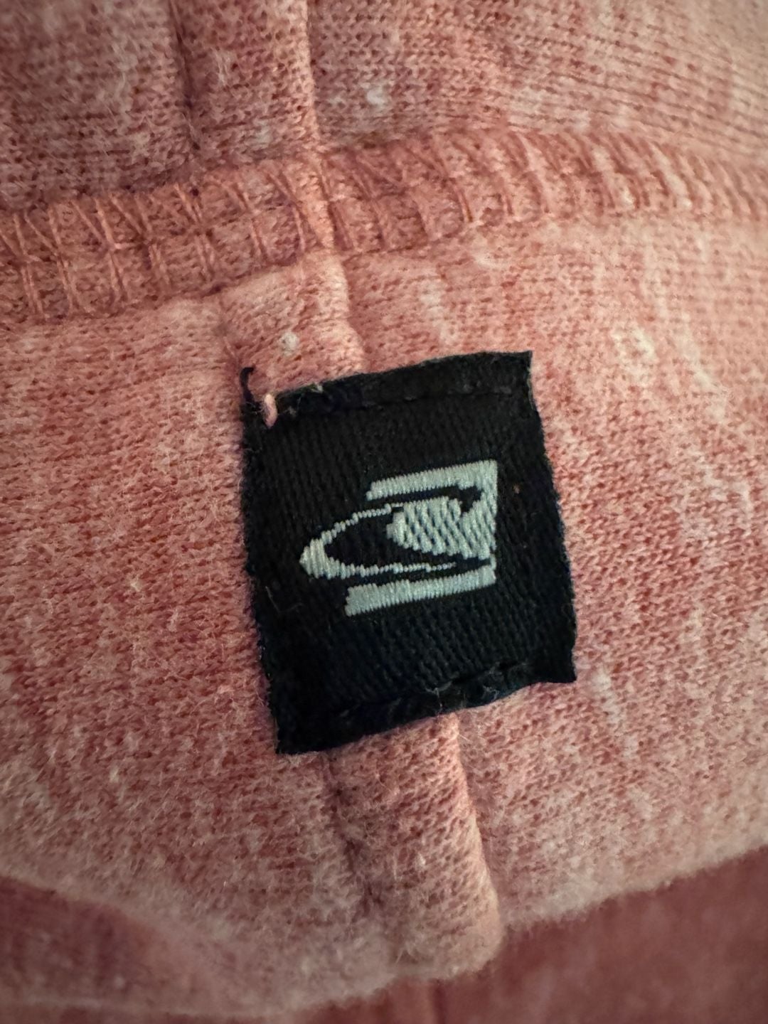 O'Neill Zip Up Hoodie Size L Salmon Pink Marl Thick Fleece Sweatshirt Coastal Luxe 6