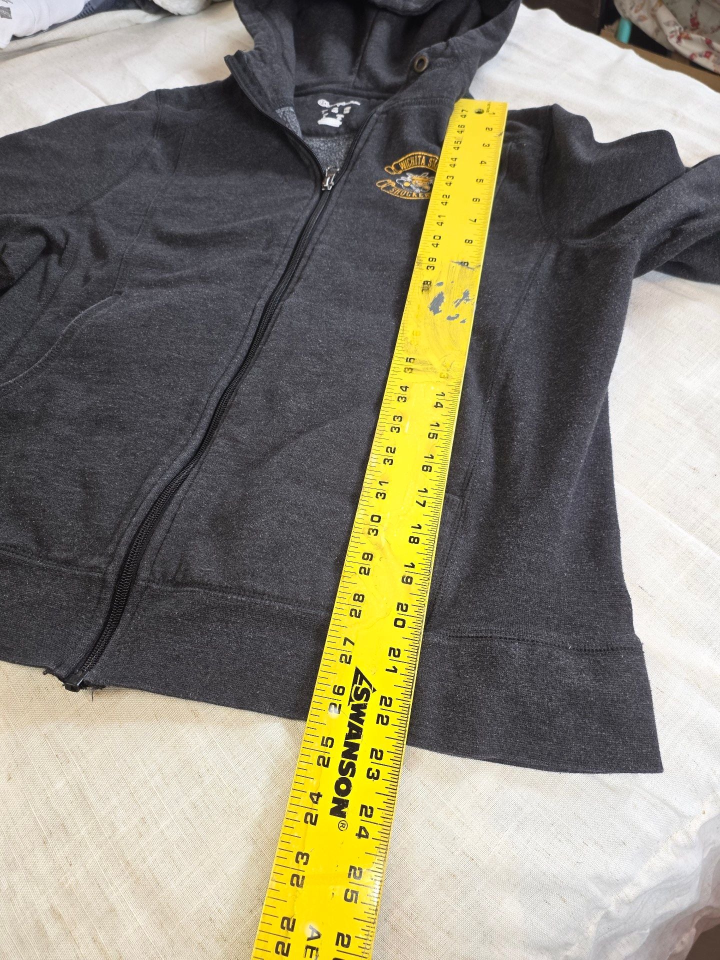 Wichita State Shockers Full Zip Hoodie Gray women's 7