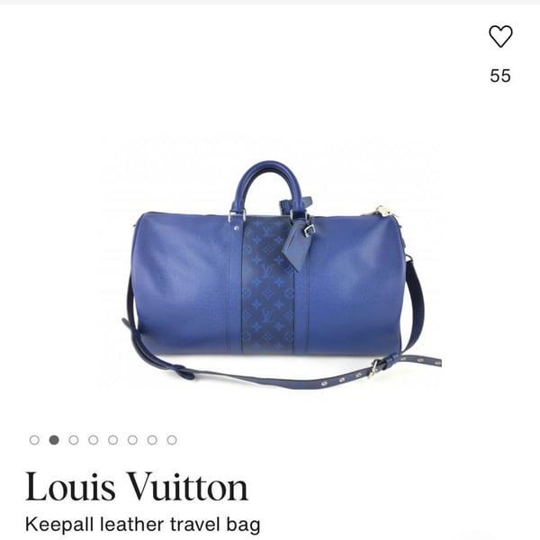 Louis Vuitton *RARE* Louis Vuitton Keepall Bandouliere 50 Racing Blue