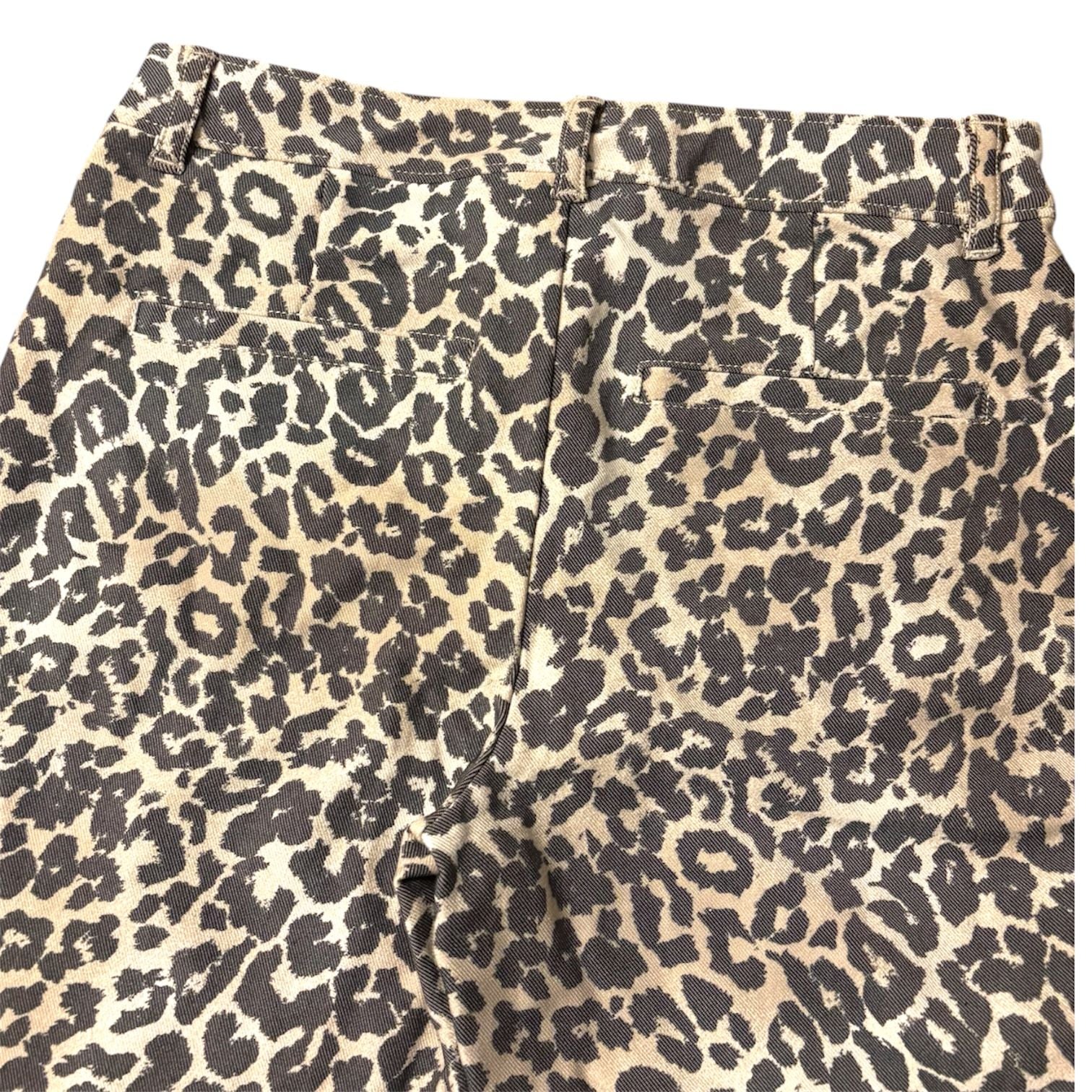 Free People Leopard Print Slim Pants Size 6 4
