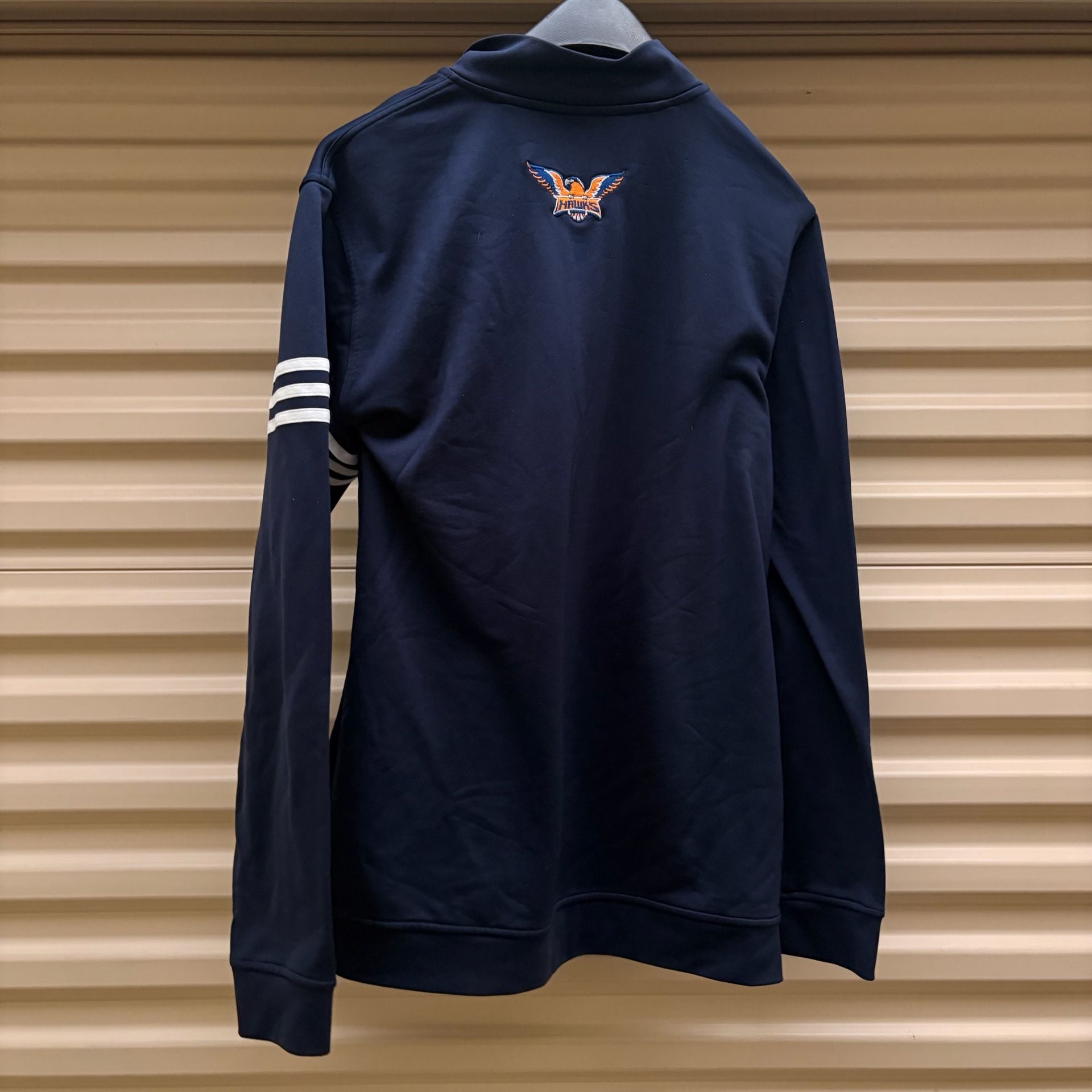 Adidas Climalite Quarter Zip Pullover Size L Navy Blue CRC Crest 5