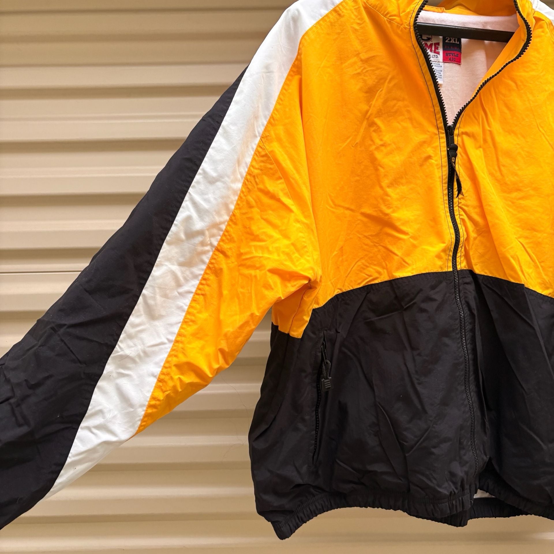Game Sportswear Windbreaker Style 430 Size 2XL Yellow Black White 3