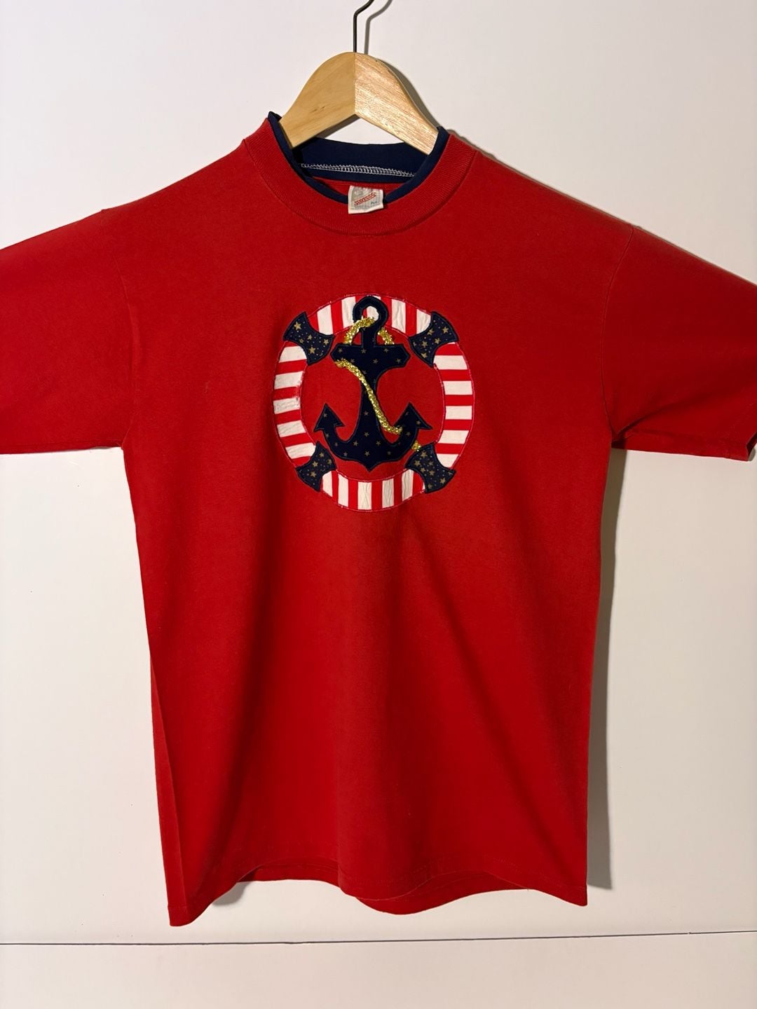 Jerzees Anchor Graphic T-Shirt Size M Red American Pride 4