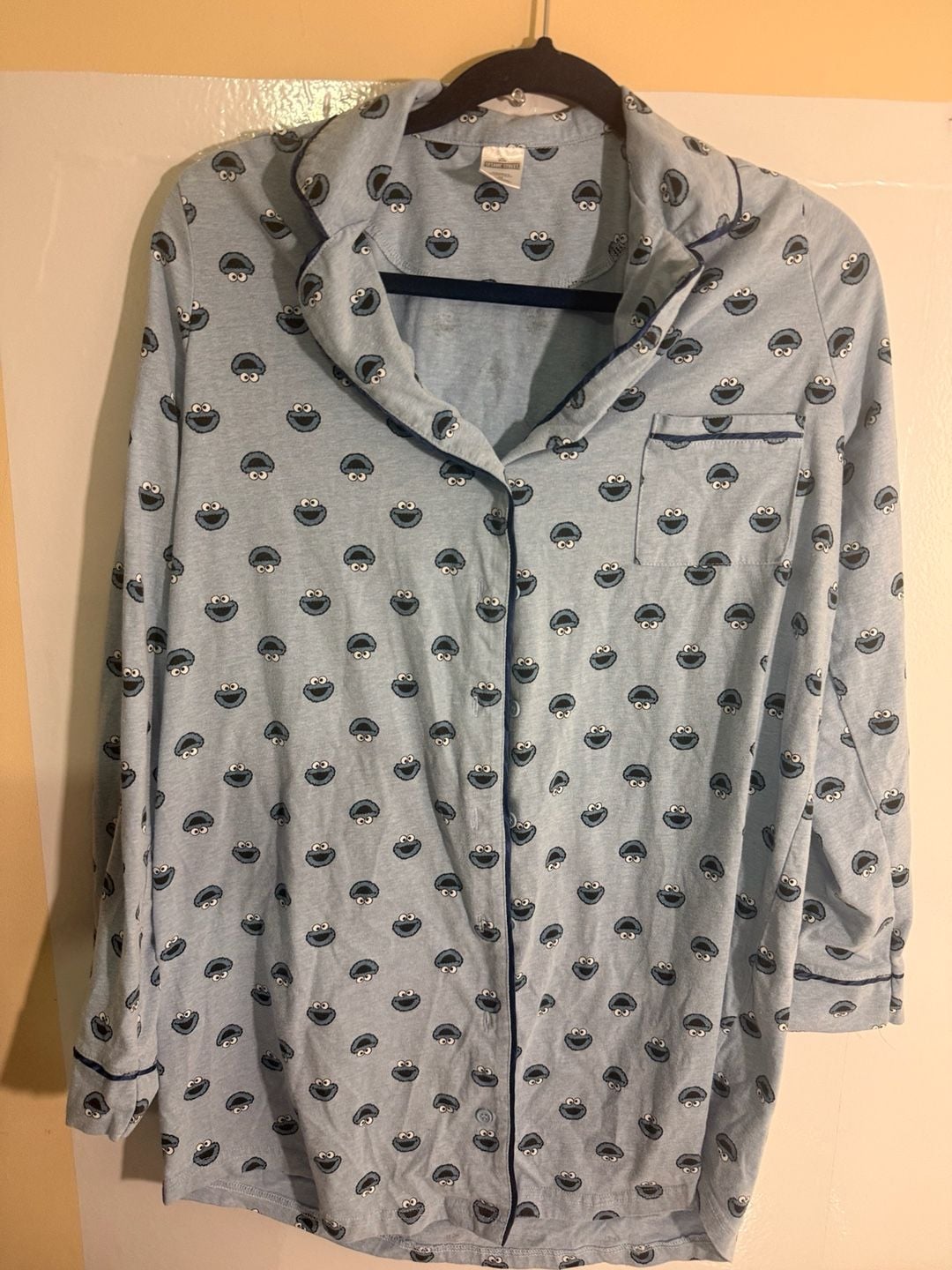 Sesame Street Cookie Monster Night Shirt Size M Blue Sleepwear 2