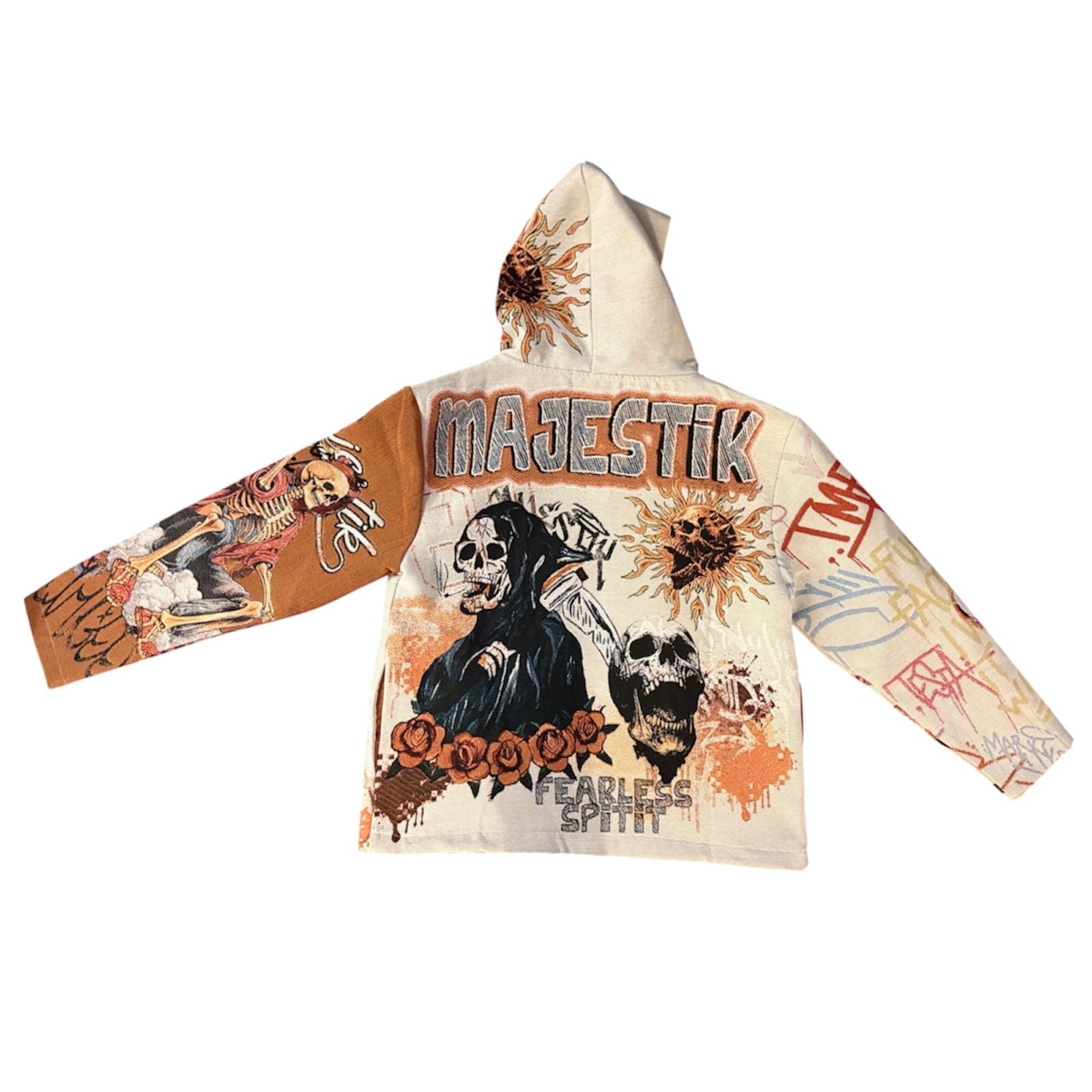 Majestik Fearless Spirit Tapestry Full-Zip Hoodie Size S 3