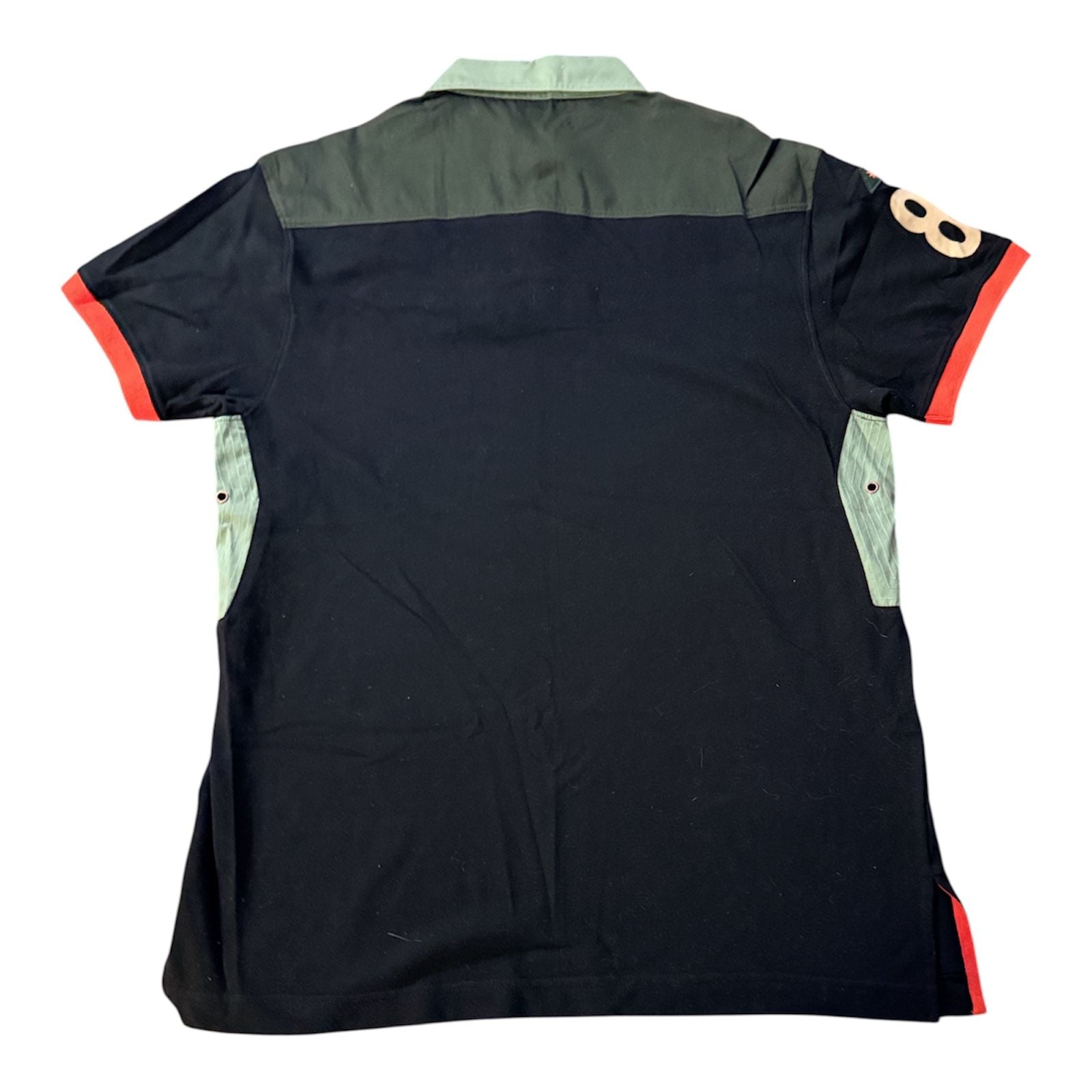 AKOO Graphic Print Polo Shirt Size XXL Black Military Style 3