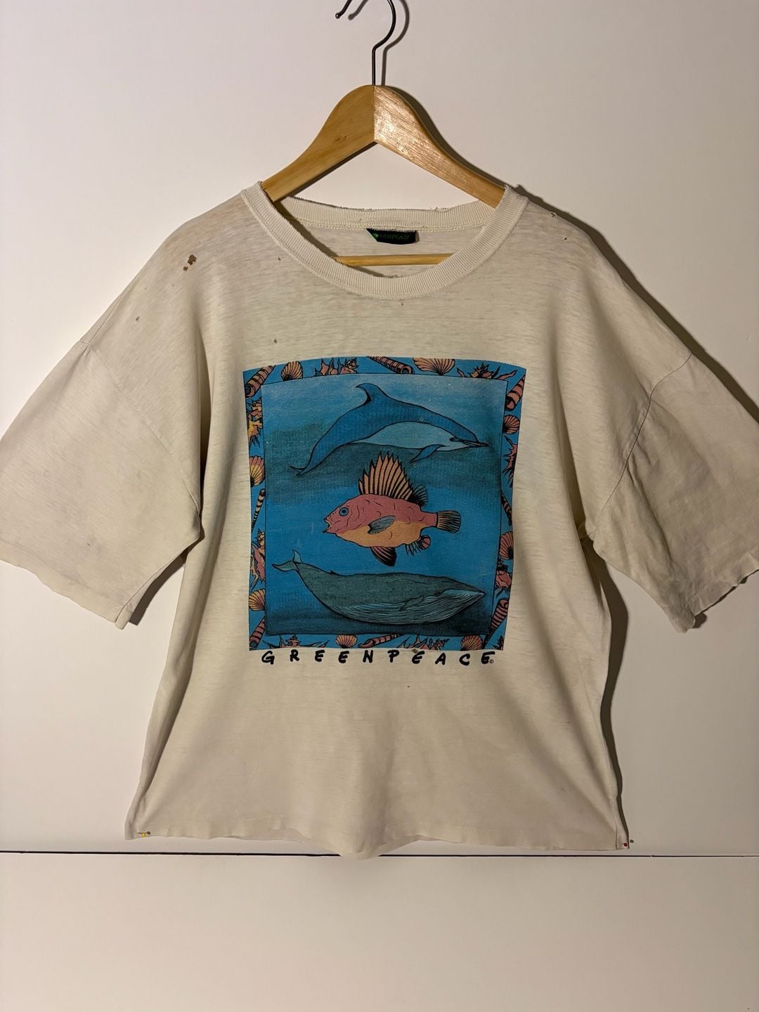 Greenpeace Vintage Ocean Graphic T-Shirt Size L 4