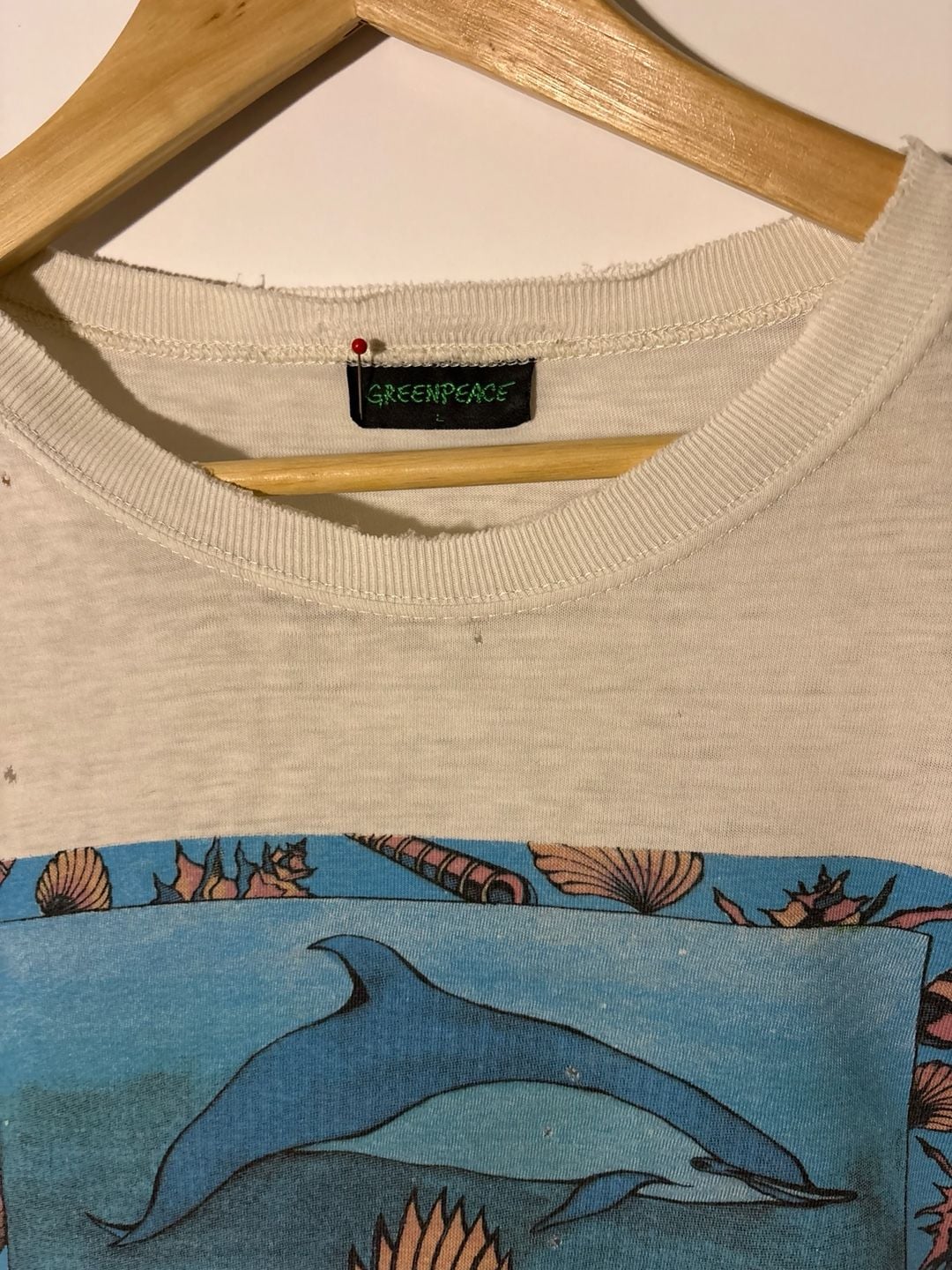 Greenpeace Vintage Ocean Graphic T-Shirt Size L 6