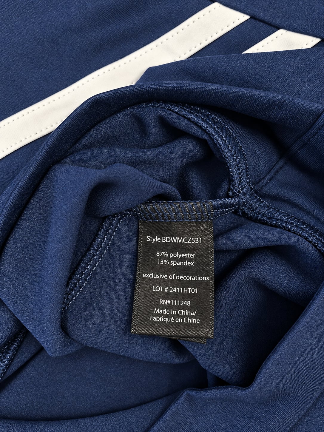 Barefoot Dreams Malibu Golf Performance Quarter-Zip Pullover Navy Blue White Stripes Womans 6