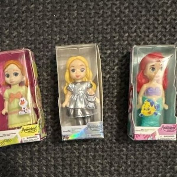 Disney Animators' Collection Mini Doll Set Anna Alice Ariel