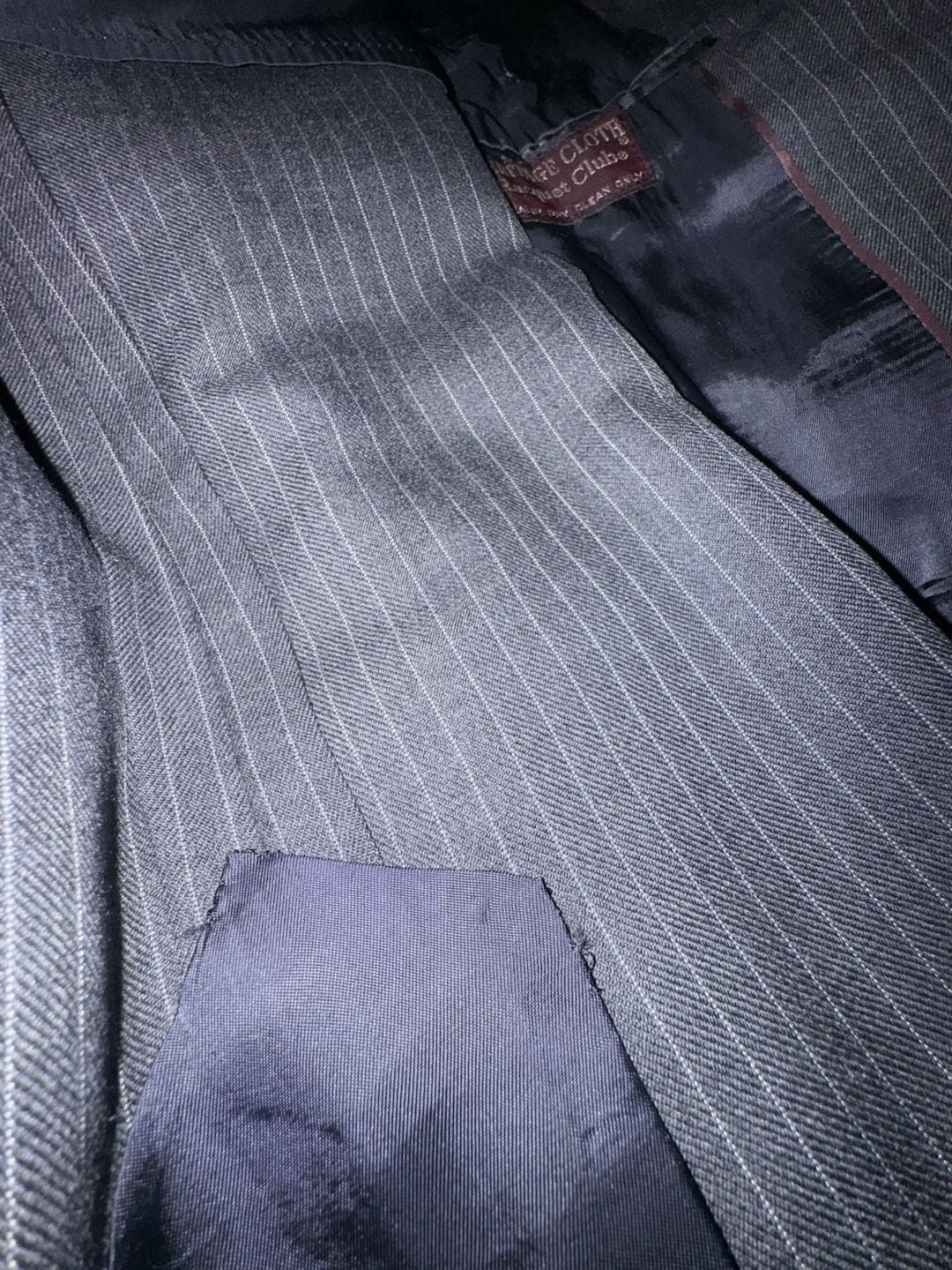 Vintage Hart Schaffner Marx Raleighs Dark Gray Pinstripe Blazer 40/42 17