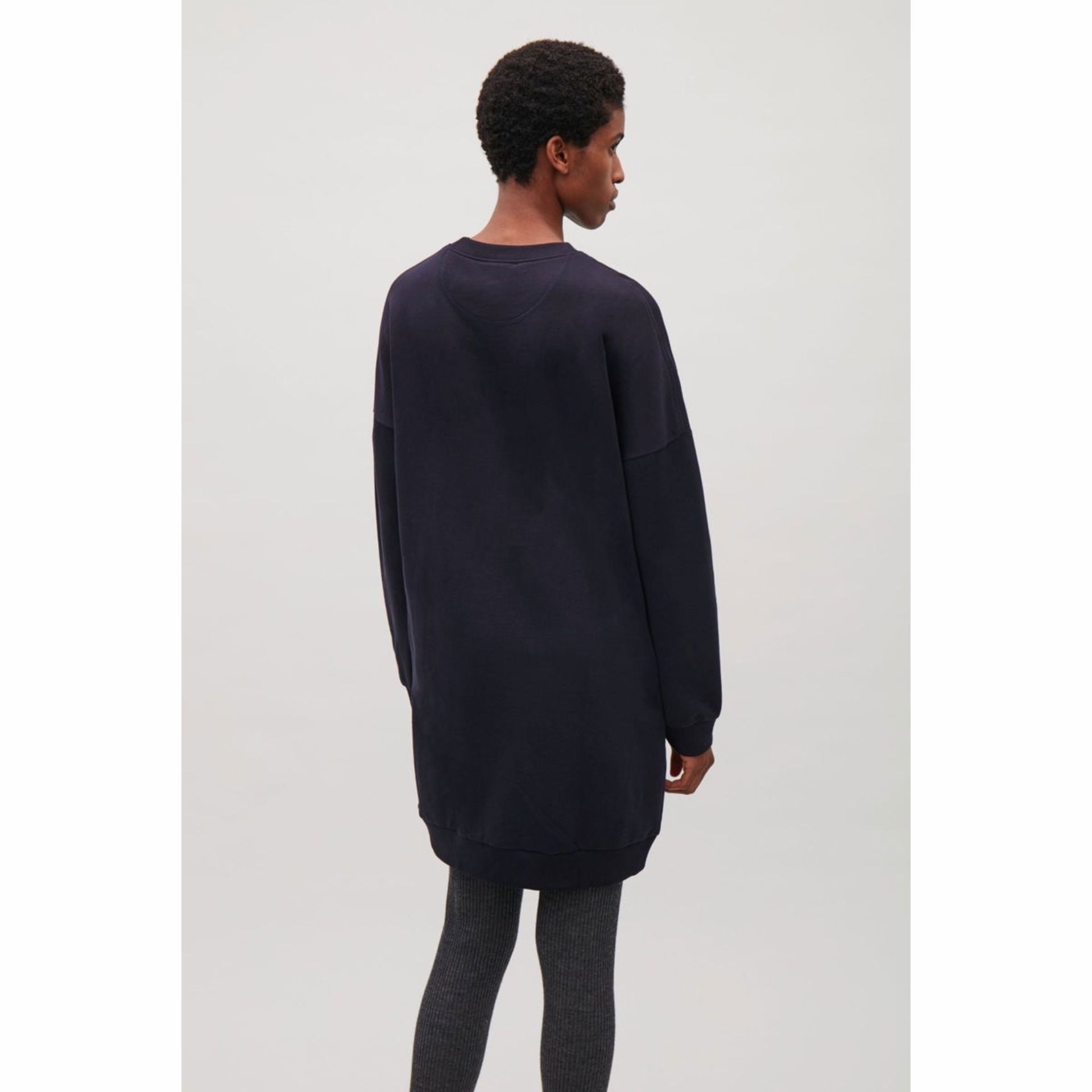 COS Sweatshirt Dress with V-Stitch Detail Minimalist S 4