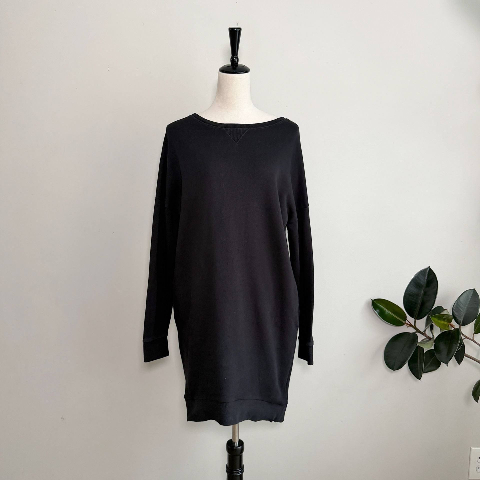 COS Sweatshirt Dress with V-Stitch Detail Minimalist S 5