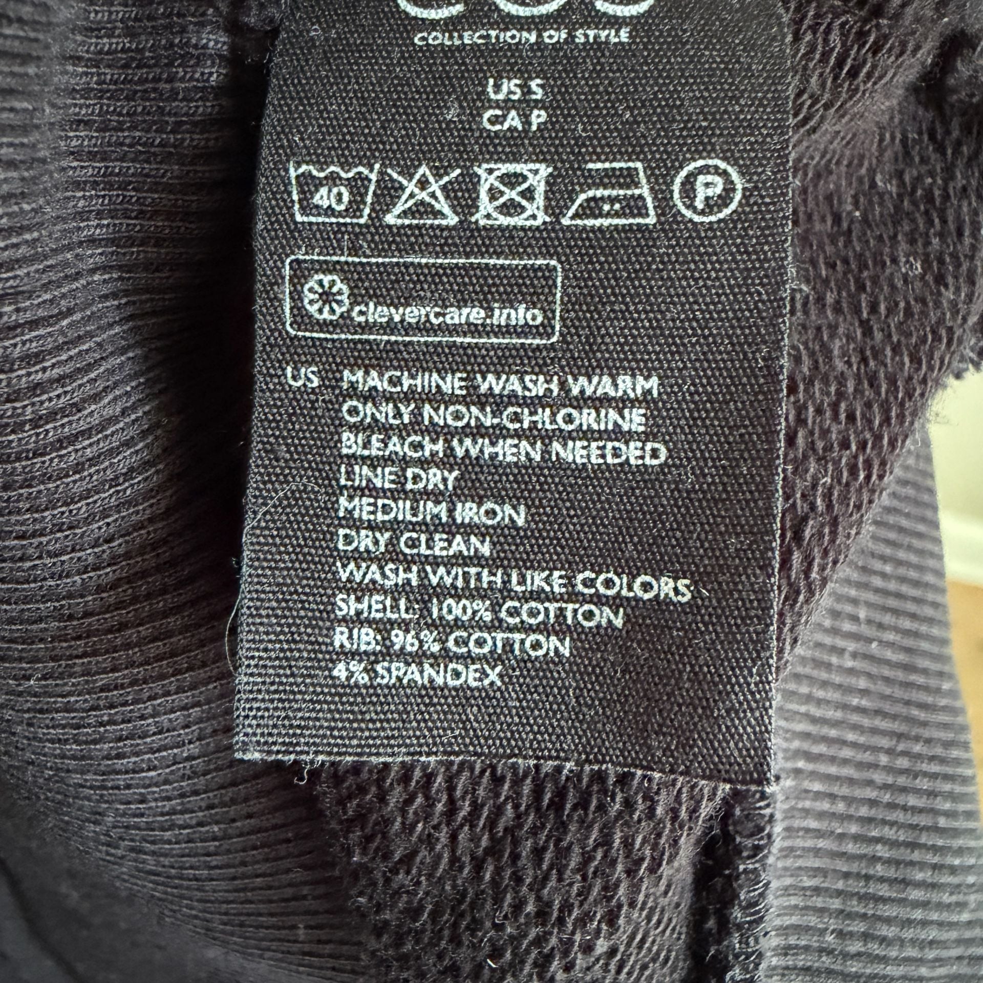 COS Sweatshirt Dress with V-Stitch Detail Minimalist S 11
