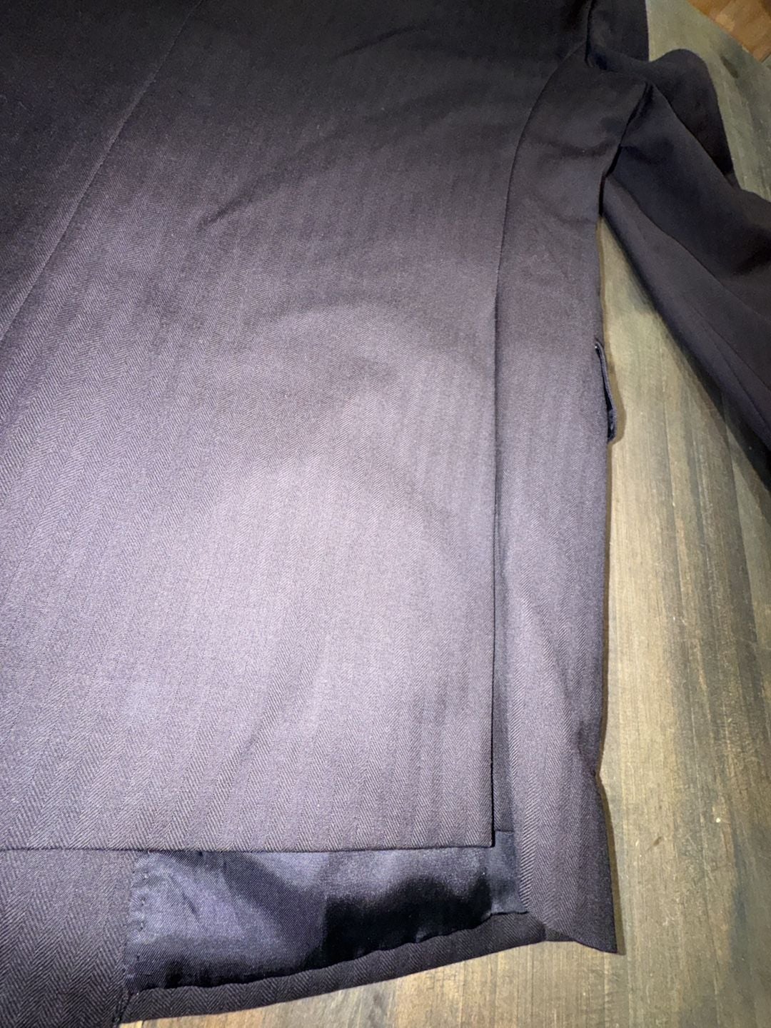 Classy Jos. A. Bank Wool Suit Blazer Jacket Size 41 RG Black Herringbone 23