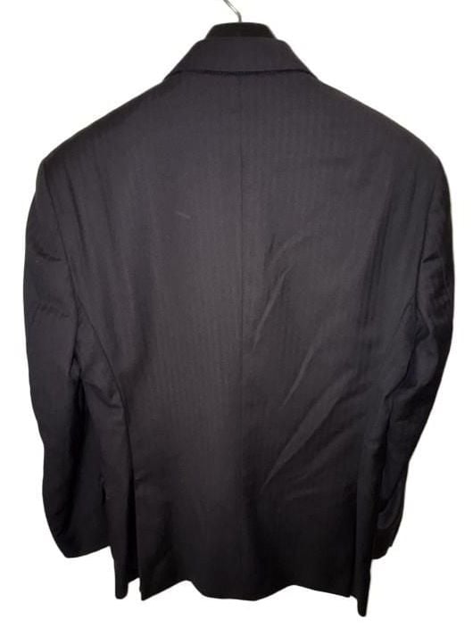Classy Jos. A. Bank Wool Suit Blazer Jacket Size 41 RG Black Herringbone 4