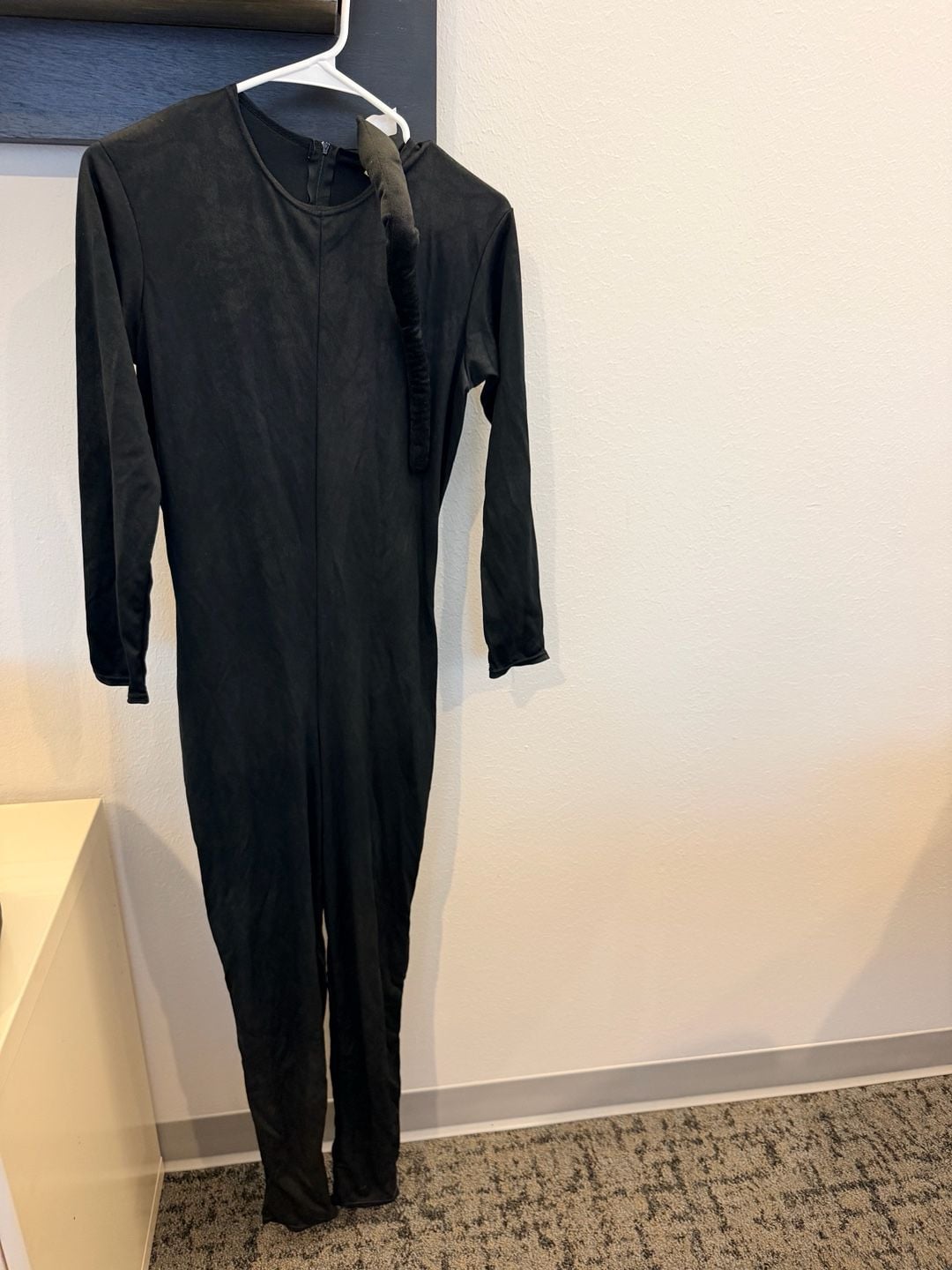 Catwoman Costume Jumpsuit Black Mask Tail Whip 1