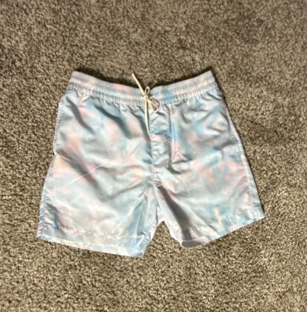 Summersalt Swim Shorts Size S Blue Pink Tie Dye 2