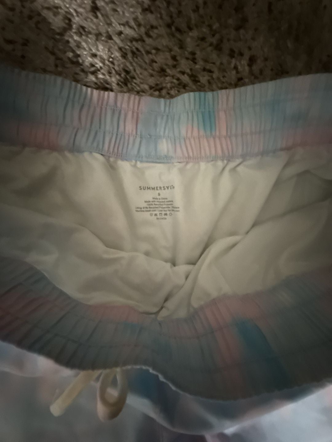 Summersalt Swim Shorts Size S Blue Pink Tie Dye 3