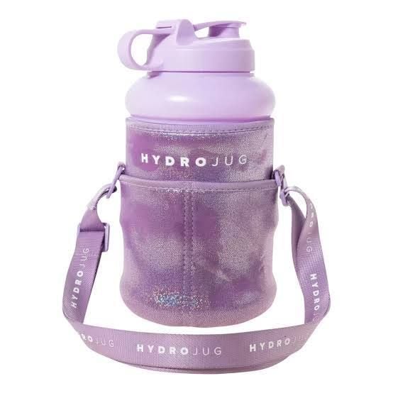 HydroJug Lilac Water Bottle with Galaxy Sleeve 1