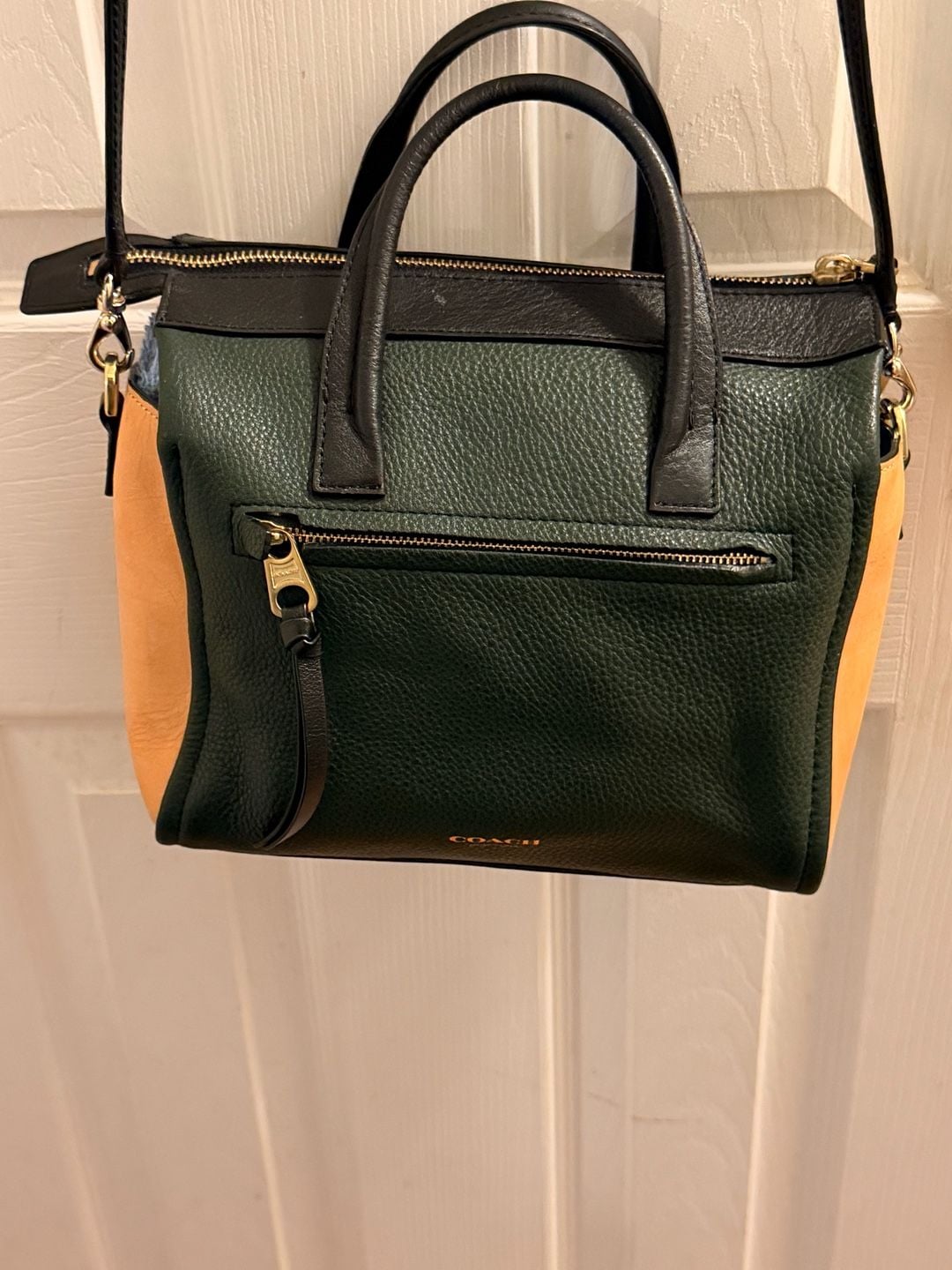 Coach Bleecker Pinnacle Mixed Media Leather Carryall Satchel Bag F27994 2