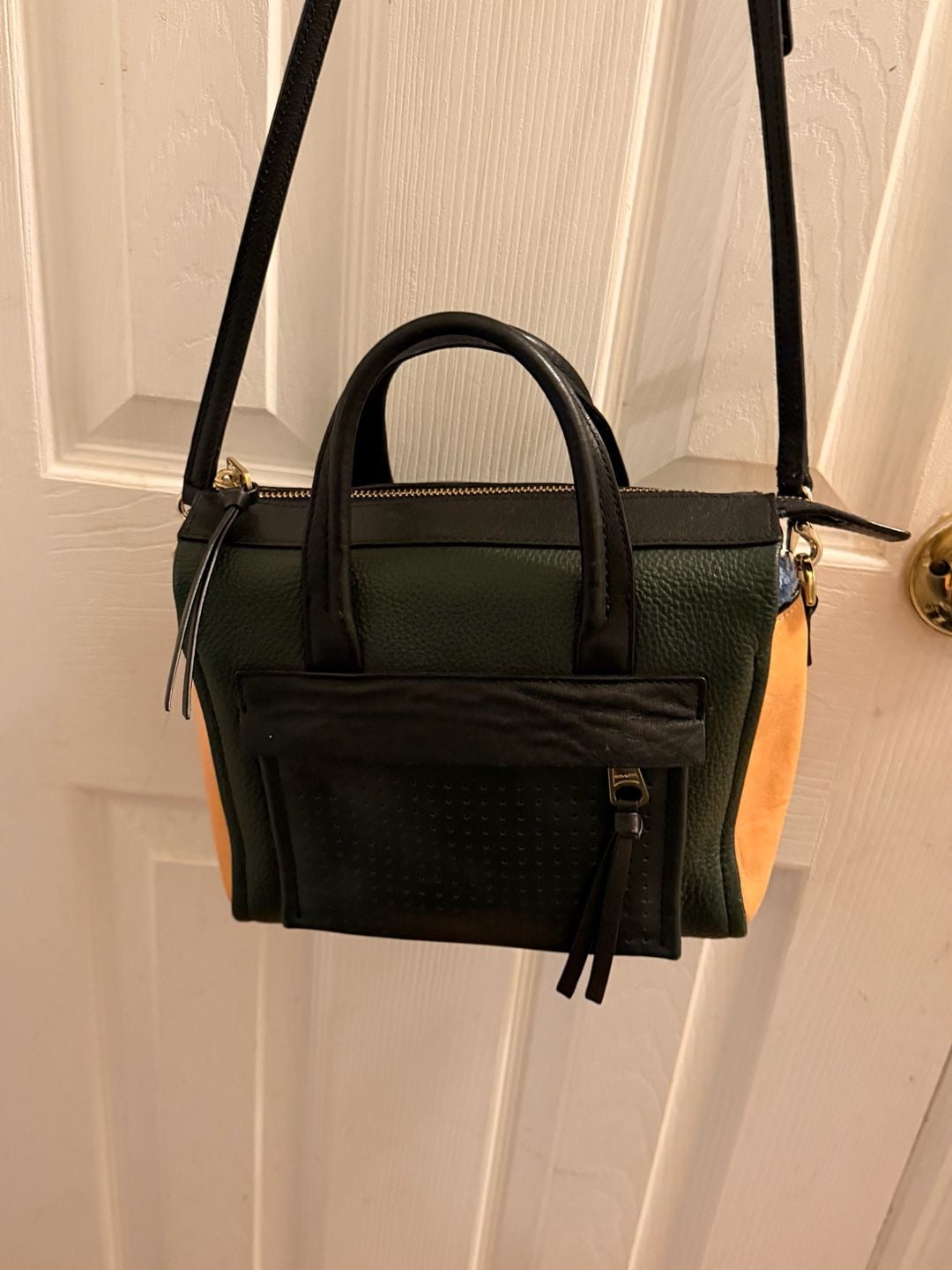 Coach Bleecker Pinnacle Mixed Media Leather Carryall Satchel Bag F27994 4
