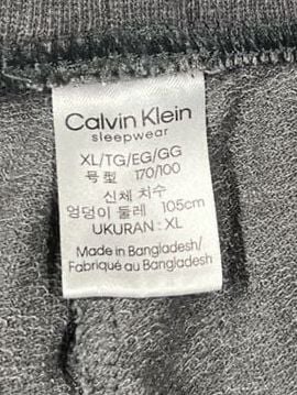 Calvin Klein Grey Logo Sleepwear Jogger Sweatpants Size XL 60/40 cotton blend 4