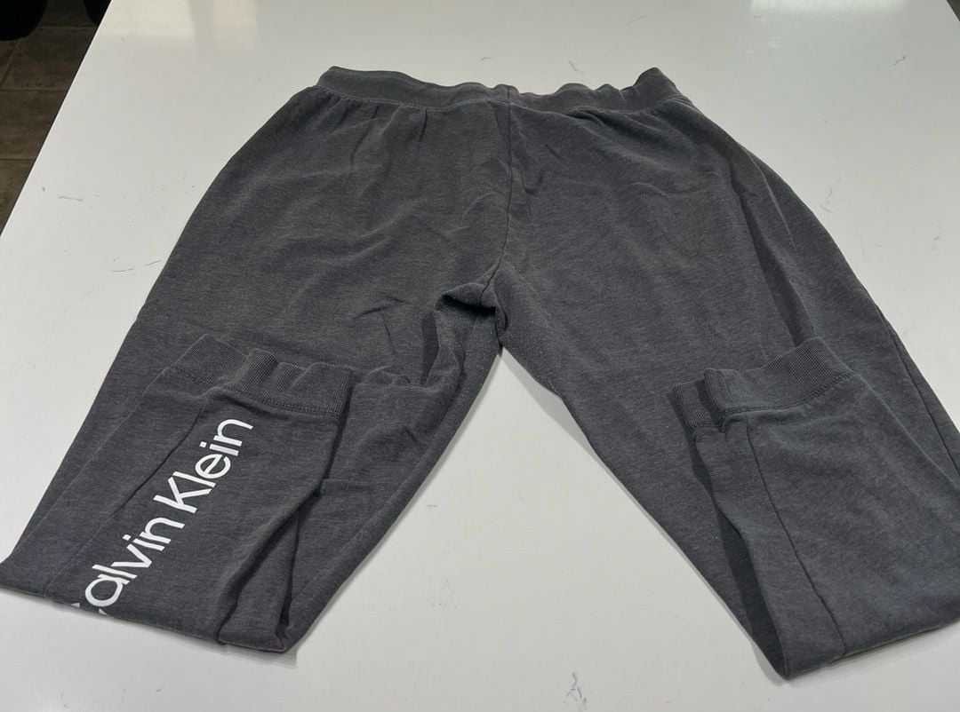 Calvin Klein Grey Logo Sleepwear Jogger Sweatpants Size XL 60/40 cotton blend 5