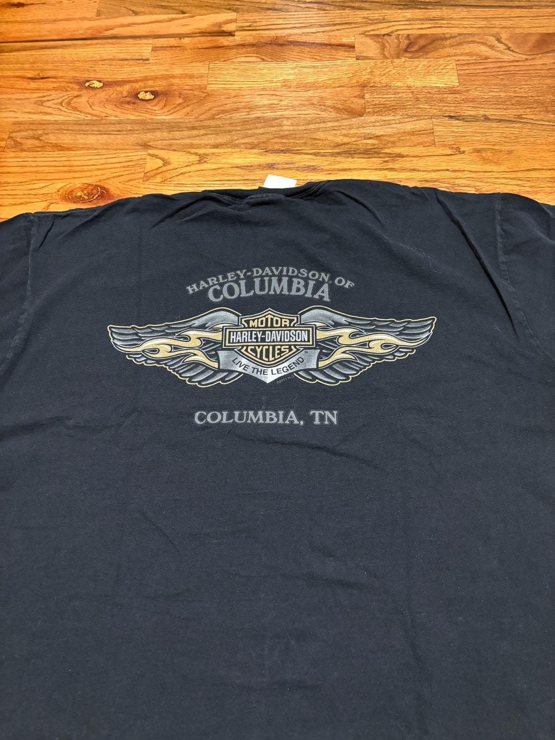 Harley Davidson Columbia TN Graphic T Shirt Black 8