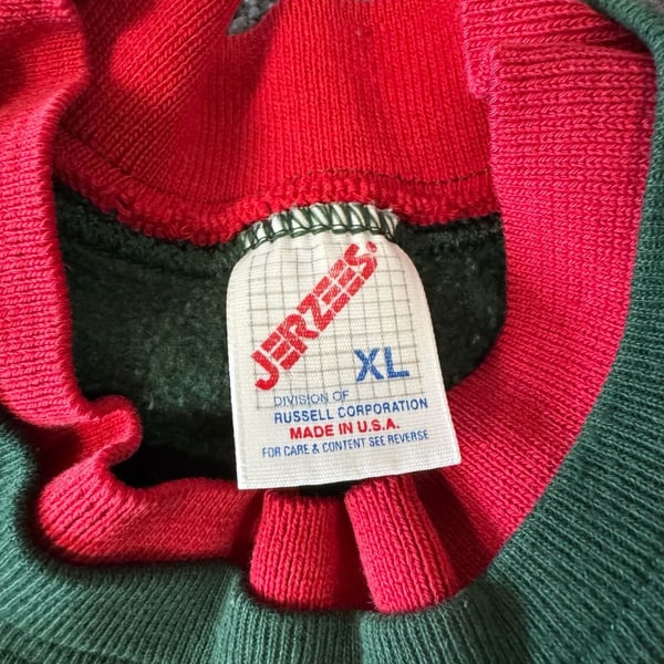Jerzees Northern Michigan Sweatshirt Size XL Green Embroidered Loon