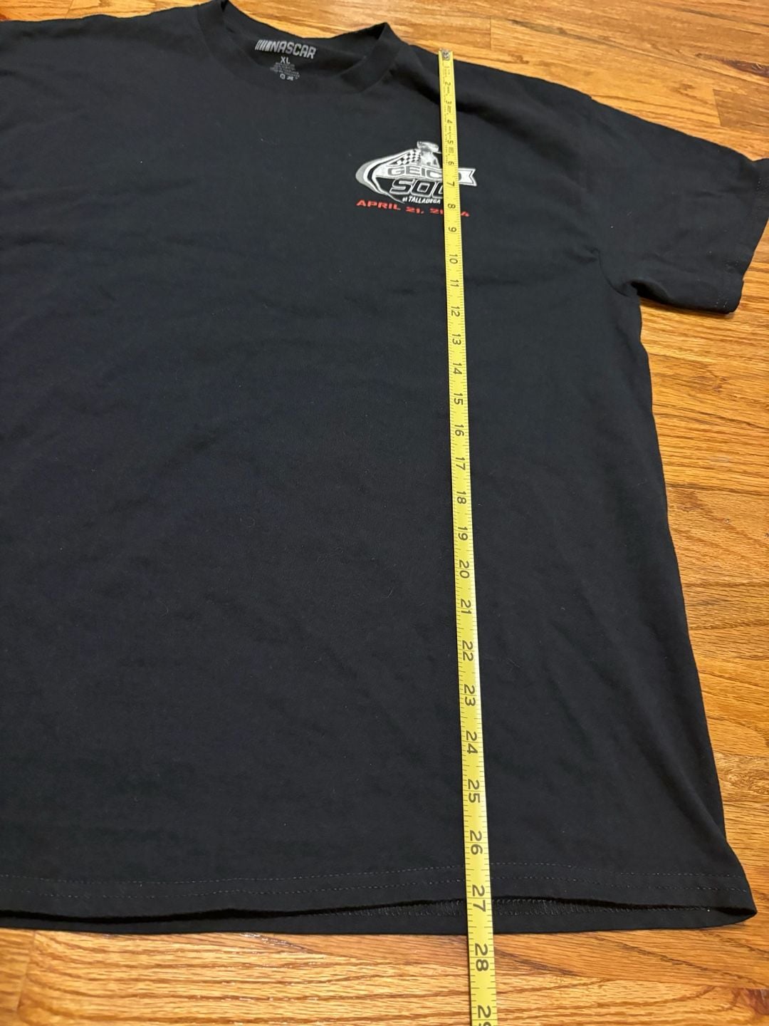 NASCAR Geico 500 Talladega T-Shirt Size XL Black April 21 2024 Event Graphic 7