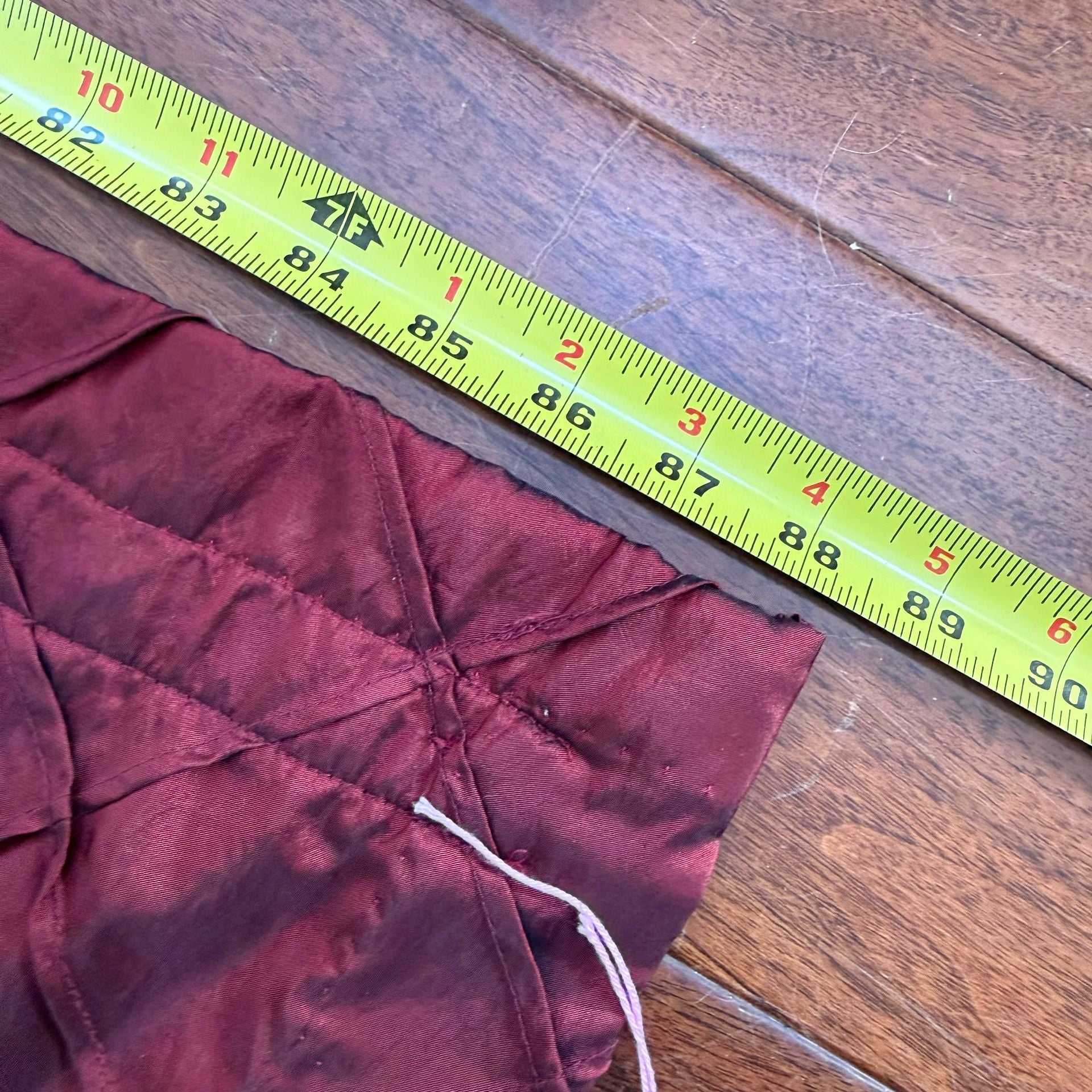 Burgundy Taffeta Pleated Ruffle Curtain Drapery Panel Lined 144” x 88” Elegant 4