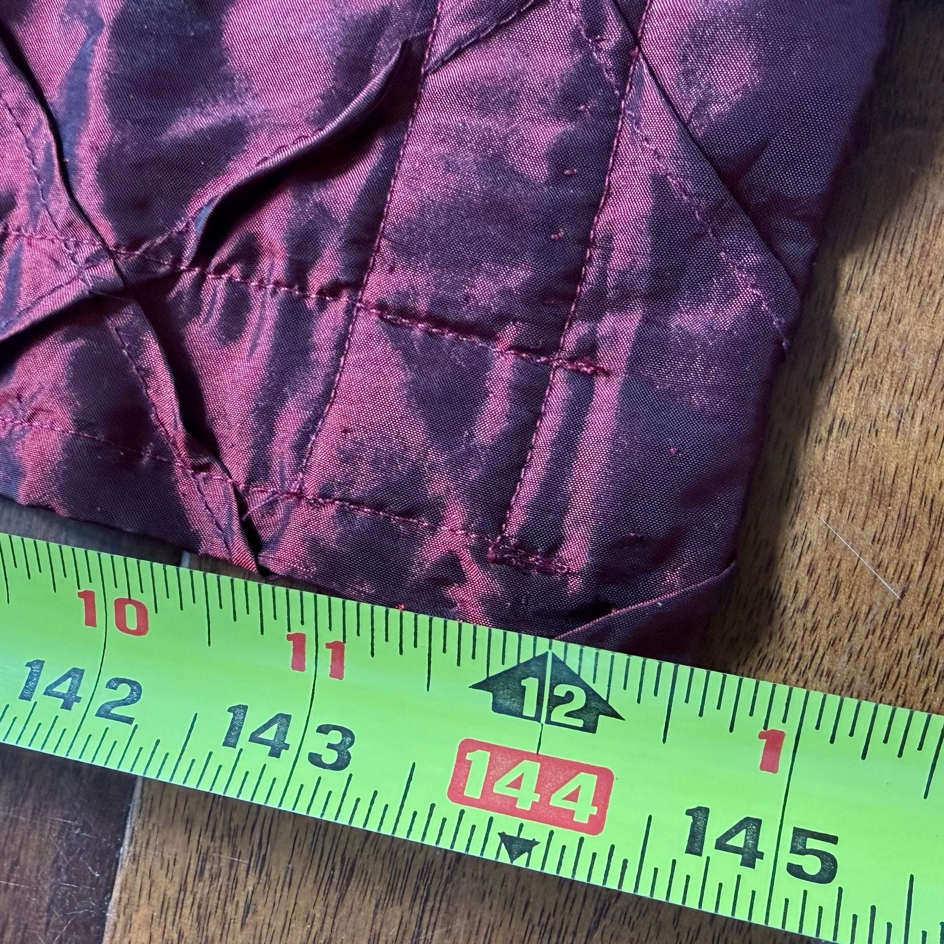 Burgundy Taffeta Pleated Ruffle Curtain Drapery Panel Lined 144” x 88” Elegant 5