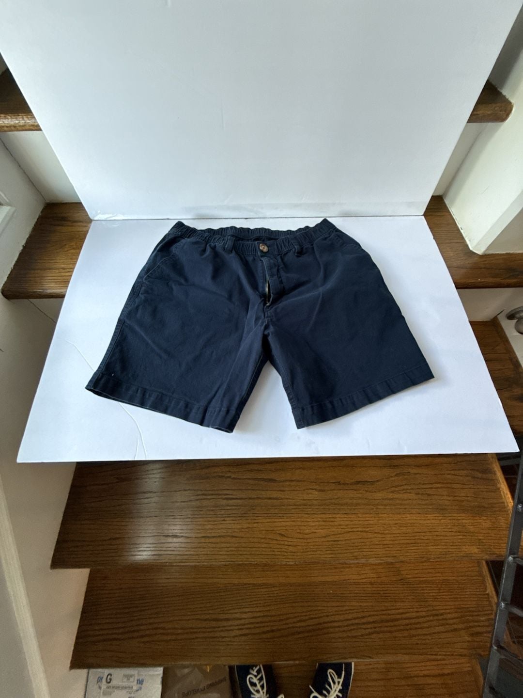 Chubbies Shorts Navy Blue Stretch Cotton Elastic Waist 2