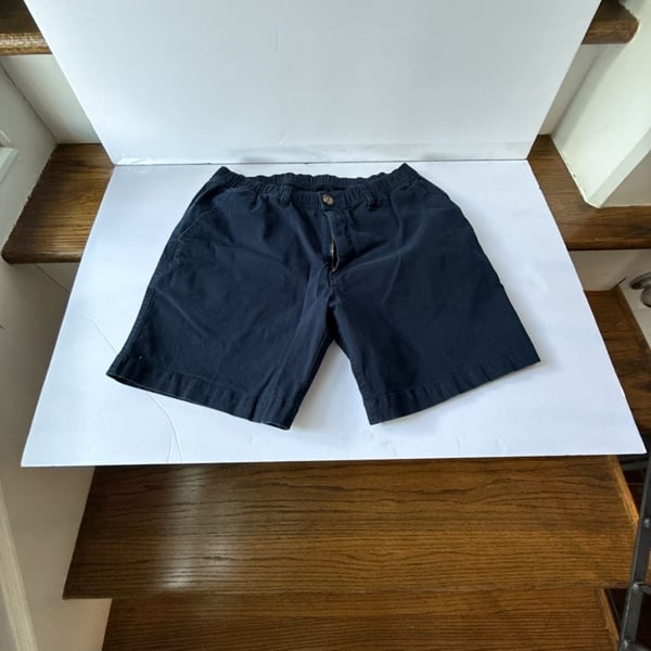 Chubbies Shorts Navy Blue Stretch Cotton Elastic Waist