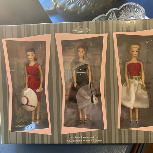 Hallmark Keepsake Ornament Barbie 45th Anniversary Friendship Fashion And Fun