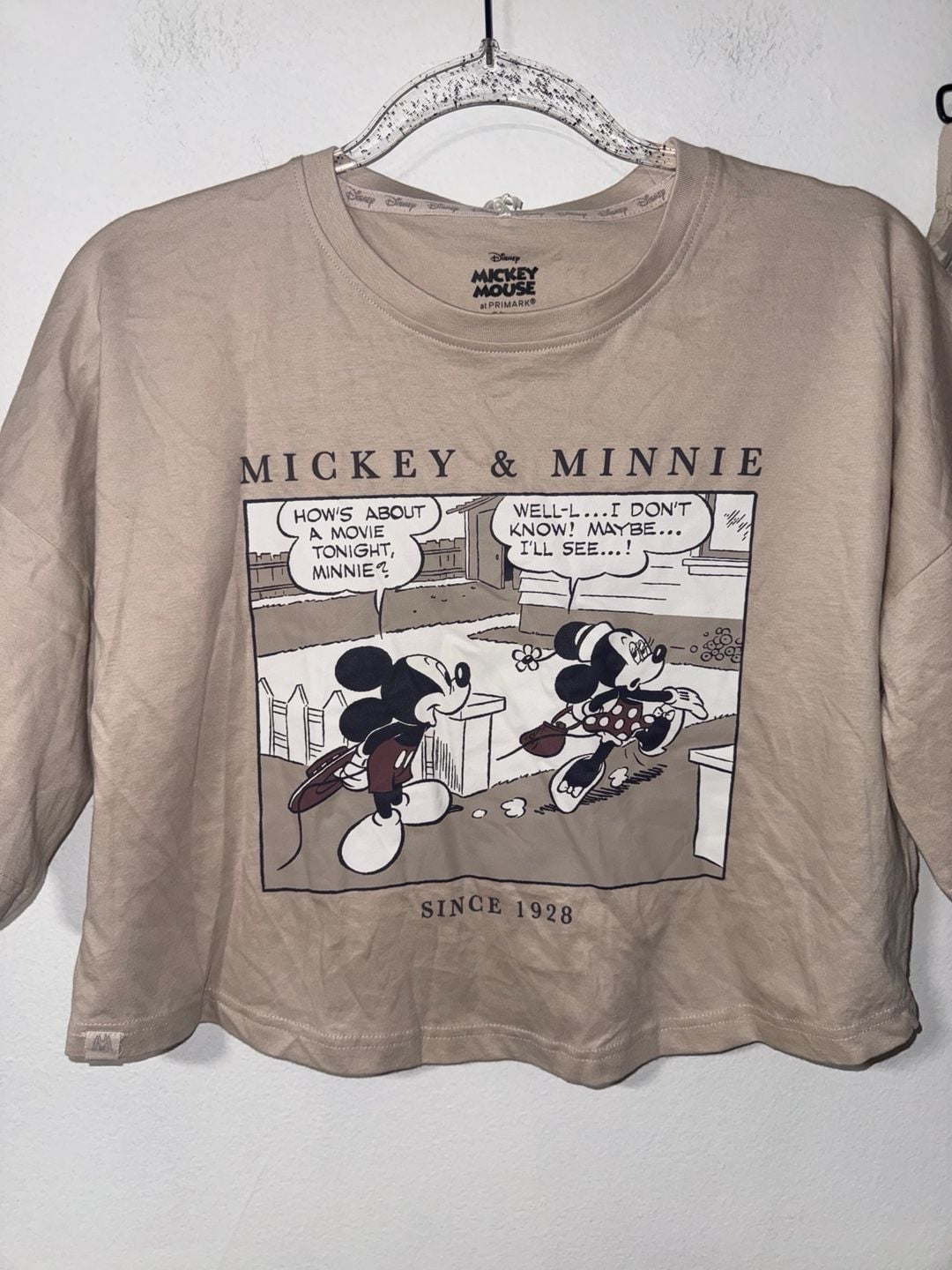 Disney at Primark Mickey & Minnie Pajama Set Size 0-2 Taupe 2