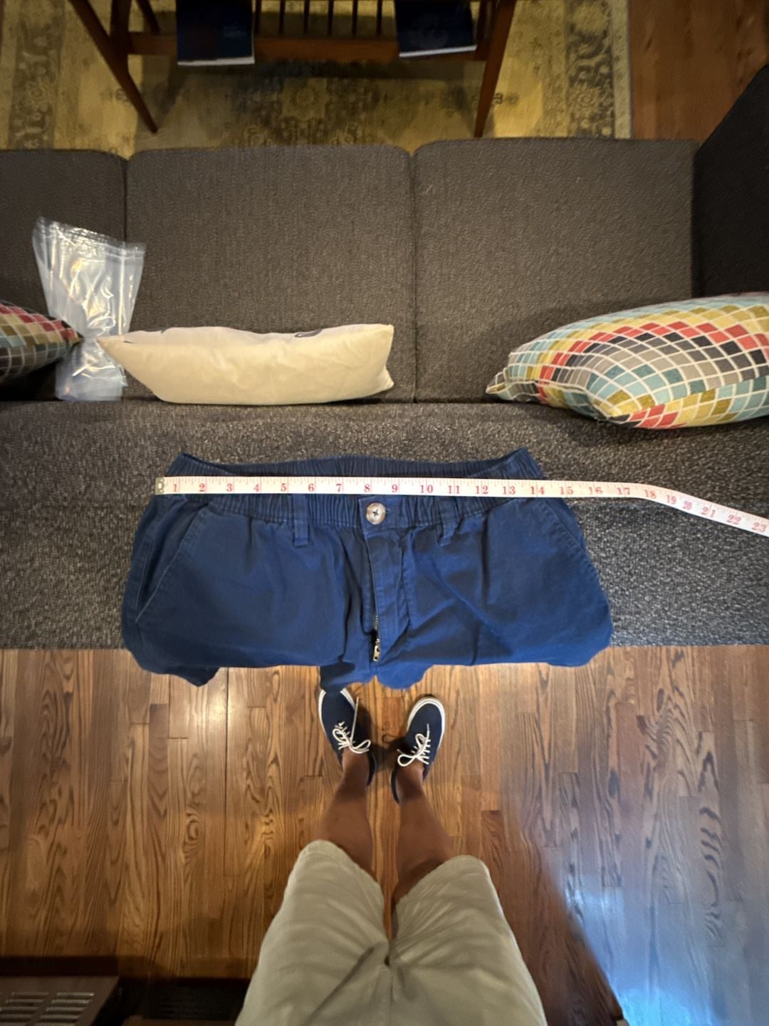 Chubbies Shorts Navy Blue Stretch Cotton Elastic Waist 4