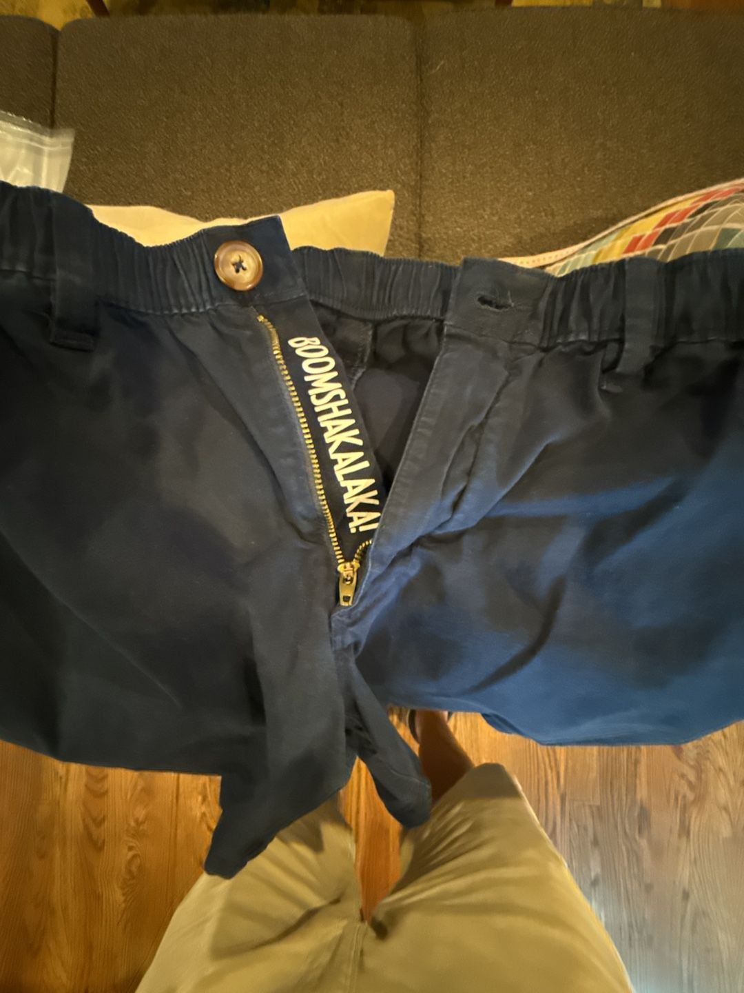 Chubbies Shorts Navy Blue Stretch Cotton Elastic Waist 5