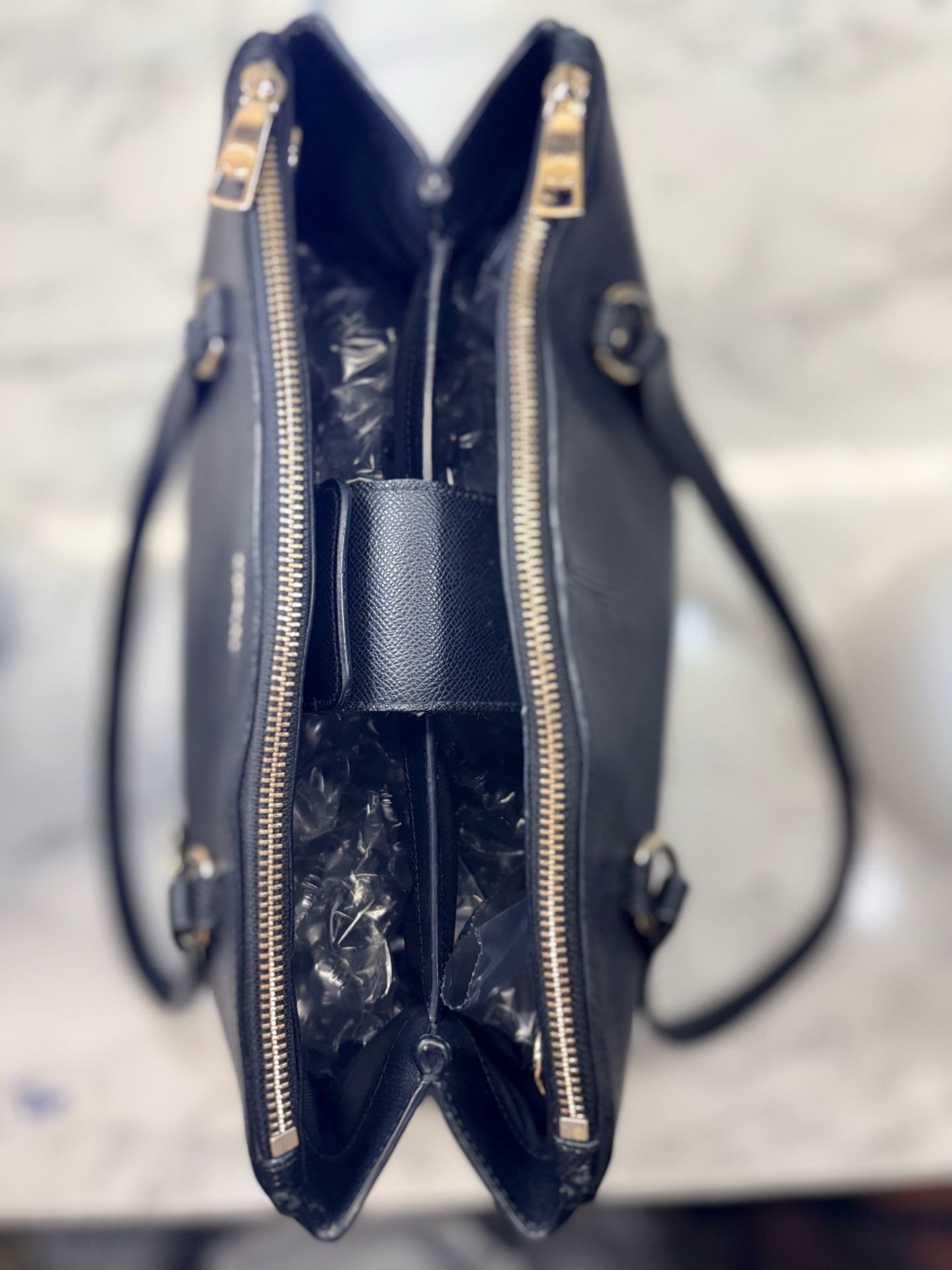 Coach Stanton Carryall Tote Bag Black Leather Gold Hardware 5