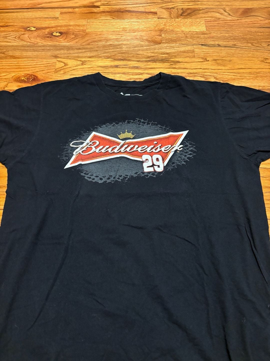 NASCAR Kevin Harvick Budweiser 29 Black T-Shirt 2