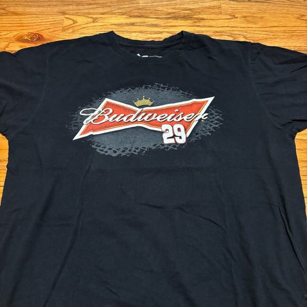 NASCAR Kevin Harvick Budweiser 29 Black T-Shirt